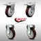 Service Caster 5 Inch SS Maroon Polyurethane Top Plate Caster Lock Brake 2 Rigid SCC, 2PK SCC-SSTTL20S514-PPUB-MRN-2-R-2 - alternate 5